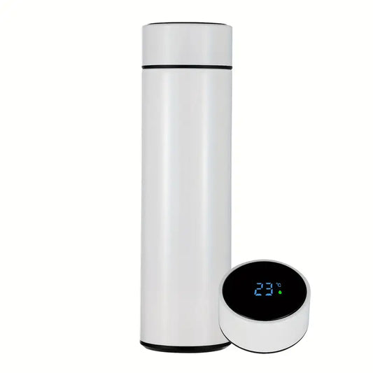 Botella Inteligente de Agua con Recordatorio de Hidratación blanca(500ml)