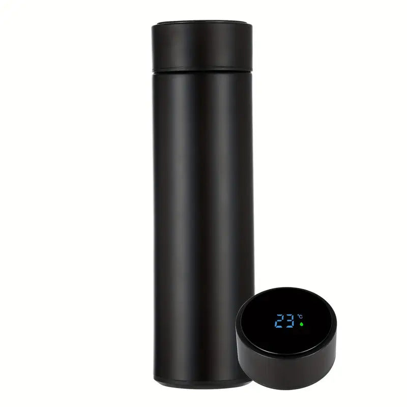 Botella Inteligente de Agua con Recordatorio de Hidratación negra(500ml)
